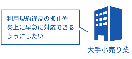 利用規約違反の抑止や炎上に早急に対応できるようにしたい